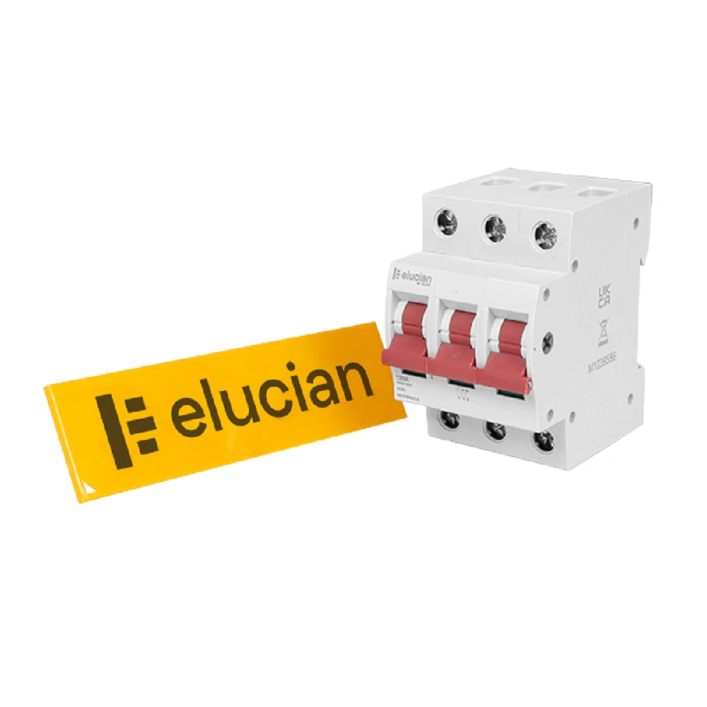 Elucian 3 Phase 3 Pole 125A Main Switch Kit For 4 And 6 Way Boards TPMS3125KS 3 Elucian 3 Phase 3 Pole 125A Main Switch Kit For 4 And 6 Way Boards TPMS3125KS