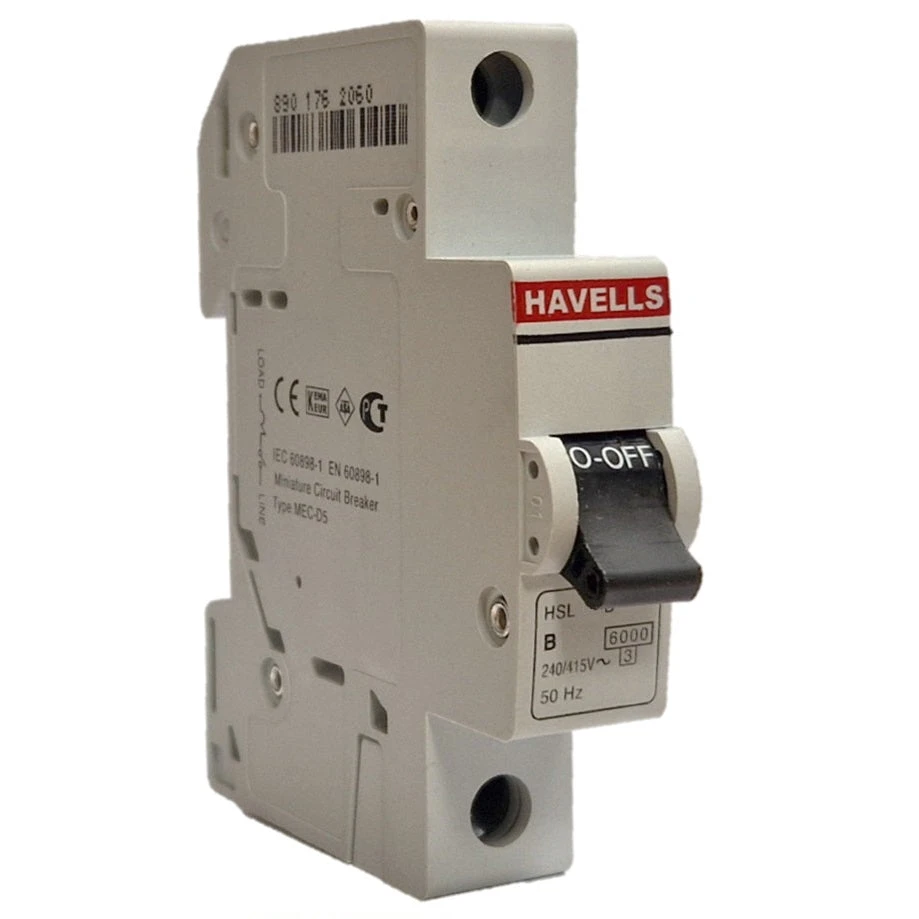 Havells Homesafe HSL163B 63 Amp Single Pole Type B 6kA 240V Miniature Circuit Breaker MCB 3 Havells Homesafe HSL163B 63 Amp Single Pole Type B 6kA 240V Miniature Circuit Breaker MCB