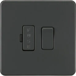 Knightsbridge Screwless Anthracite 13A Switched Spur SF6300AT