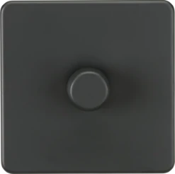 Knightsbridge Screwless Anthracite 1G Dimmer Switch SF2191AT