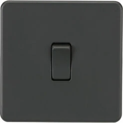 Knightsbridge Screwless Anthracite 1G Light Switch SF2000AT