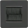 Knightsbridge Screwless Anthracite 2G Cable Brush Outlet SF2GATBR -RS Electrical Supplies Knightsbridge Screwless Anthracite 2G Cable Brush Outlet SF2GATBR Available from RS Electrical Supplies