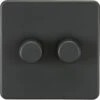 Knightsbridge Screwless Anthracite 2G Dimmer Switch SF2192AT -RS Electrical Supplies Knightsbridge Screwless Anthracite 2G Dimmer Switch SF2192AT Available from RS Electrical Supplies