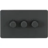 Knightsbridge Screwless Anthracite 3G Dimmer Switch SF2193AT 2 Knightsbridge Screwless Anthracite 3G Dimmer Switch SF2193AT -RS Electrical Supplies Knightsbridge Screwless Anthracite 3G Dimmer Switch SF2193AT Available from RS Electrical Supplies
