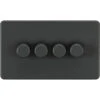 Knightsbridge Screwless Anthracite 4G Dimmer Switch SF2194AT -RS Electrical Supplies Knightsbridge Screwless Anthracite 4G Dimmer Switch SF2194AT Available from RS Electrical Supplies