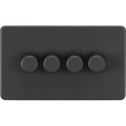 Knightsbridge Screwless Anthracite 4G Dimmer Switch SF2194AT