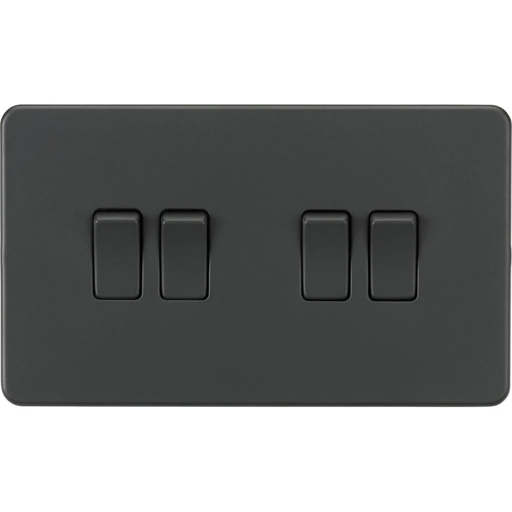 Knightsbridge Screwless Anthracite 4G Light Switch SF4100AT 3 Knightsbridge Screwless Anthracite 4G Light Switch SF4100AT