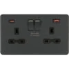 Knightsbridge Screwless Anthracite Double A+C USB Socket SFR9945AT -RS Electrical Supplies Knightsbridge Screwless Anthracite Double A C USB Socket SFR9909AT Available from RS Electrical Supplies