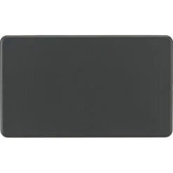 Knightsbridge Screwless Anthracite Double Blank Plate SF8360AT