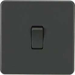 Knightsbridge Screwless Anthracite Intermediate Light Switch SF1200AT