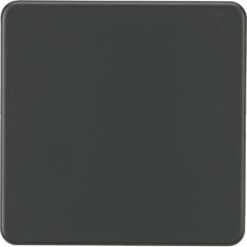 Knightsbridge Screwless Anthracite Single Blank Plate SF8350AT