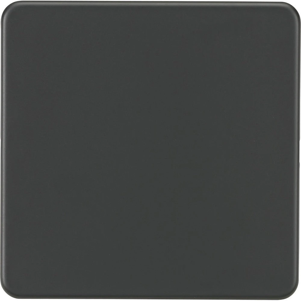 Knightsbridge Screwless Anthracite Single Blank Plate SF8350AT 3 Knightsbridge Screwless Anthracite Single Blank Plate SF8350AT