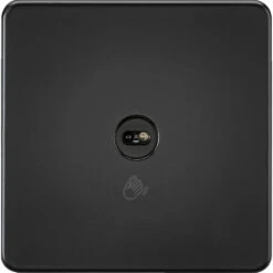 Knightsbridge Screwless Matt Black 1G 1W Touchless Switch SFTS1MB