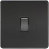 Knightsbridge Screwless Matt Black 1G Light Switch SF2000MBB 1 Knightsbridge Screwless Matt Black 1G Light Switch SF2000MBB -RS Electrical Supplies Knightsbridge Screwless Matt Black 1G Light Switch SF2000MBB Available from RS Electrical Supplies