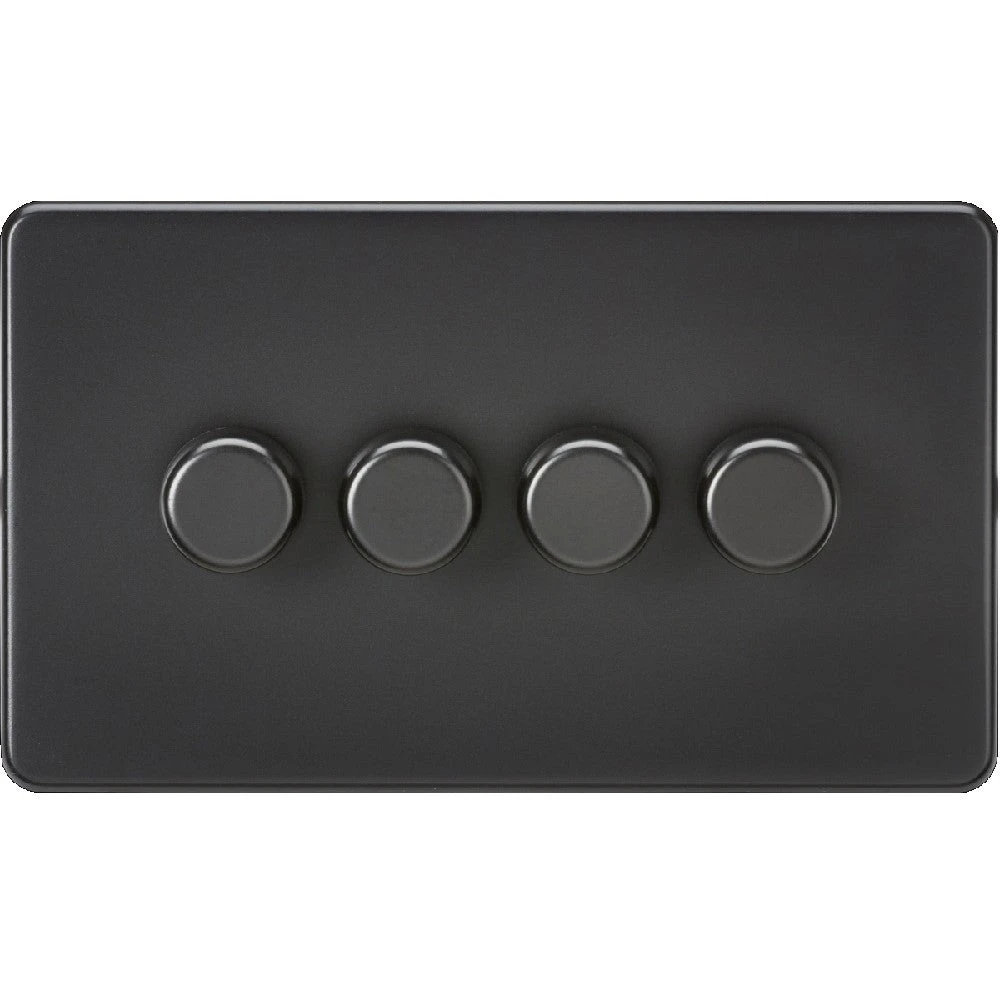 Knightsbridge Screwless Matt Black 4G Dimmer Switch SF2194MBB 3 Knightsbridge Screwless Matt Black 4G Dimmer Switch SF2194MBB