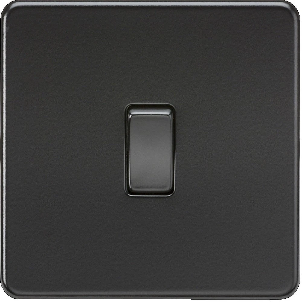 Knightsbridge Screwless Matt Black Intermediate Light Switch SF1200MBB 3 Knightsbridge Screwless Matt Black Intermediate Light Switch SF1200MBB