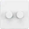 Knightsbridge Screwless Matt White 2G Dimmer Switch SF2192MW 1 Knightsbridge Screwless Matt White 2G Dimmer Switch SF2192MW -RS Electrical Supplies Knightsbridge Screwless Matt White 2G Dimmer Switch SF2192MW Available from RS Electrical Supplies