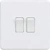 Knightsbridge Screwless Matt White 2G Intermediate Light Switch SF1202MW -RS Electrical Supplies Knightsbridge Screwless Matt White 2G Intermediate Light Switch SF1202MW Available from RS Electrical Supplies