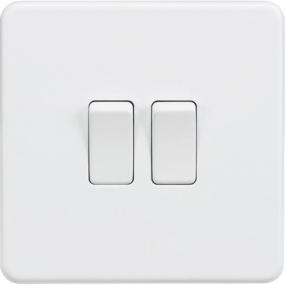 Knightsbridge Screwless Matt White 2G Intermediate Light Switch SF1202MW 3 Knightsbridge Screwless Matt White 2G Intermediate Light Switch SF1202MW