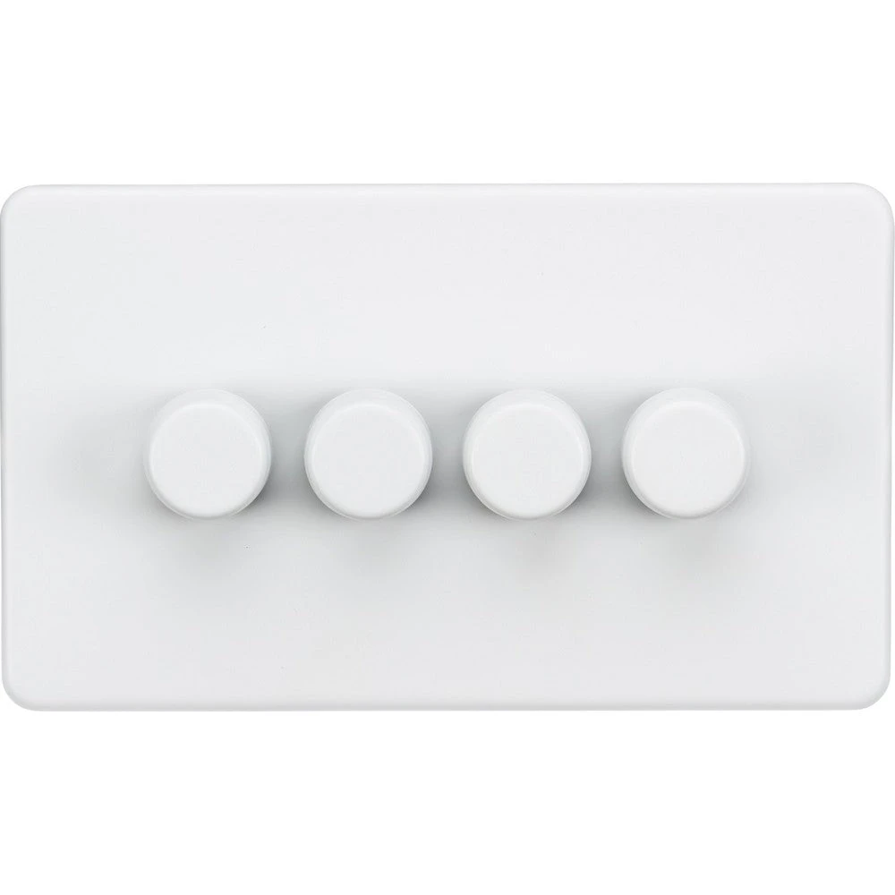 Knightsbridge Screwless Matt White 4G Dimmer Switch SF2194MW 3 Knightsbridge Screwless Matt White 4G Dimmer Switch SF2194MW