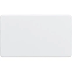 Knightsbridge Screwless Matt White Double Blank Plate SF8360MW