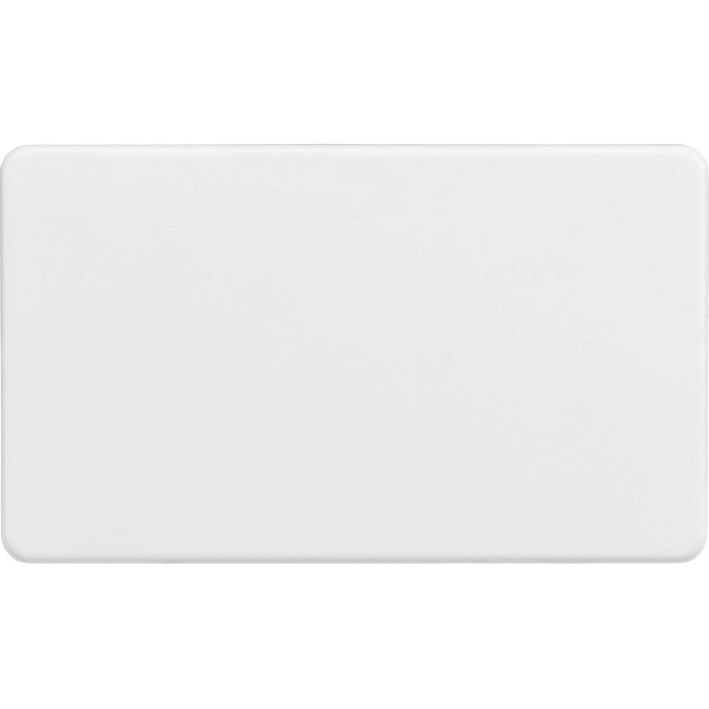 Knightsbridge Screwless Matt White Double Blank Plate SF8360MW 3 Knightsbridge Screwless Matt White Double Blank Plate SF8360MW