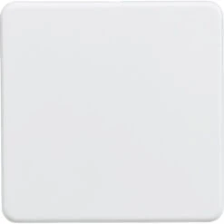 Knightsbridge Screwless Matt White Single Blank Plate SF8350MW