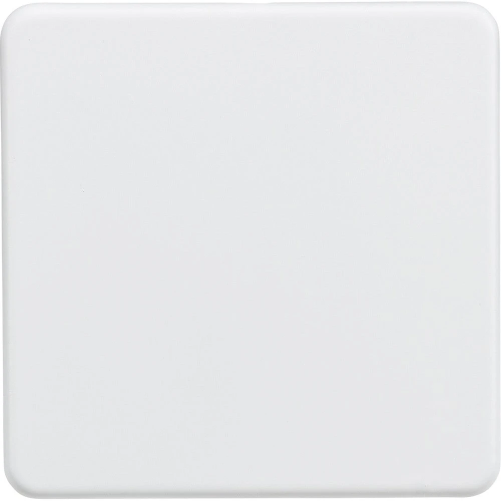 Knightsbridge Screwless Matt White Single Blank Plate SF8350MW 3 Knightsbridge Screwless Matt White Single Blank Plate SF8350MW