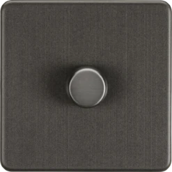 Knightsbridge Screwless Smoked Bronze 1G Dimmer Switch SF2191SB