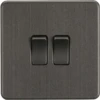 Knightsbridge Screwless Smoked Bronze 2W & Intermediate Light Switch SF2012SB -RS Electrical Supplies Knightsbridge Screwless Smoked Bronze 2W Intermediate Light Switch SF2012SB Available from RS Electrical Supplies