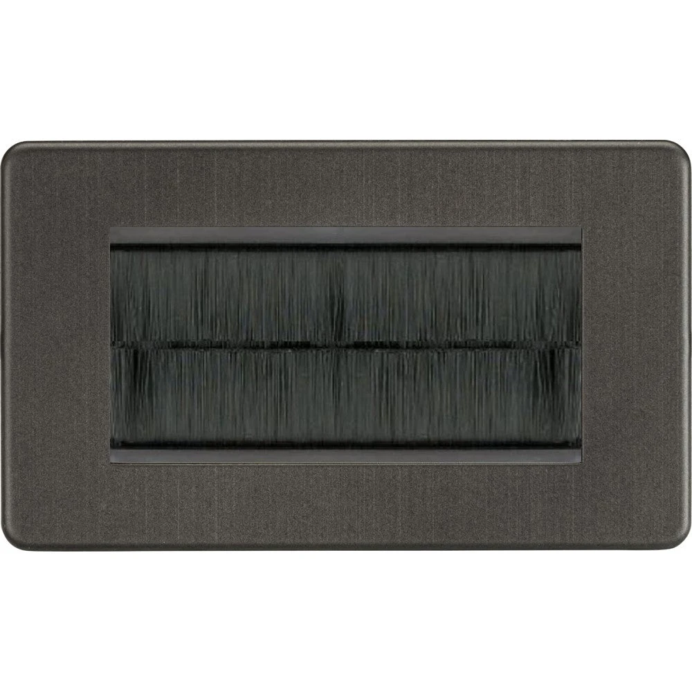 Knightsbridge Screwless Smoked Bronze 4G Cable Brush Outlet SF4GSBBR 3 Knightsbridge Screwless Smoked Bronze 4G Cable Brush Outlet SF4GSBBR