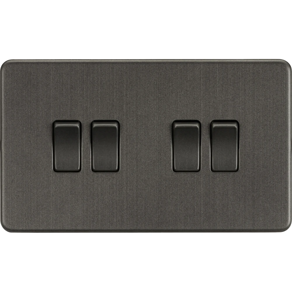 Knightsbridge Screwless Smoked Bronze 4G Light Switch SF4100SB 3 Knightsbridge Screwless Smoked Bronze 4G Light Switch SF4100SB