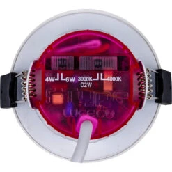 Luceco FType Elite Flat Fire Rated Downlight Dim-2-Warm PTF6WD2W -RS Electrical Supplies Luceco F Type Elite Fixed Fire Rated Downlight dim 2 warm PTF6WD2W back