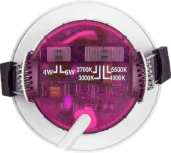 Luceco FType Elite Regressed Fire Rated Downlight Colour Selectable PTR6WCCT -RS Electrical Supplies Luceco F Type Elite Recessed Fire Rated Downlight colour selectable PTR6WCCT back