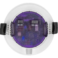 Luceco FType Ultra Flat Fire Rated Downlight Dim-2-Warm UTF6WD2W -RS Electrical Supplies Luceco F Type Ultra Fixed Fire Rated Downlight dim 2 warm UTF6WD2W back