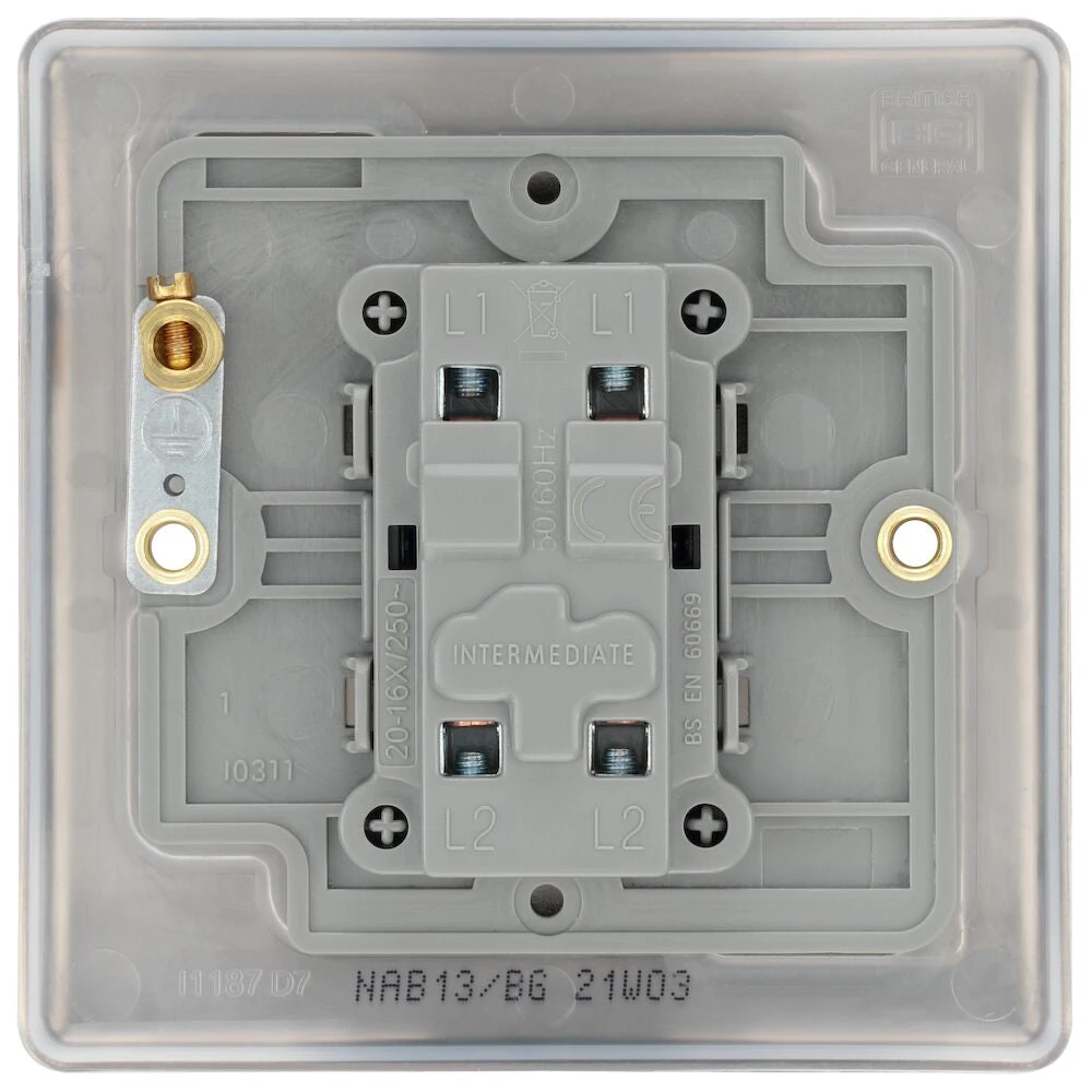 BG Nexus Metal Antique Brass Intermediate Light Switch NAB13 6 BG Nexus Metal Antique Brass Intermediate Light Switch NAB13 - Image 4