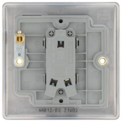 BG Nexus Metal Antique Brass 1G 2W Light Switch NAB12 -RS Electrical Supplies Nexus Metal Antique Brass Light Switch 1G NAB12 Back Available From RS Electrical Supplies