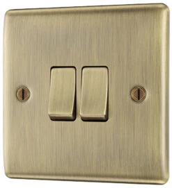 BG Nexus Metal Antique Brass 2W & Intermediate Light Switch NAB2WINT -RS Electrical Supplies Nexus Metal Antique Brass Light Switch 2G and intermediate NAB2WINT Right Available From RS Electrical Supplies