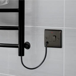 BG Nexus Metal Black Nickel 13A Switched Spur With Neon & Flex NBN53 -RS Electrical Supplies Nexus Metal Black Nickel 13A Switched Spur Neon Flex Outlet NBN53 Available From RS Electrical bathroom