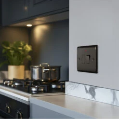 BG Nexus Metal Black Nickel 13A Switched Spur With Neon NBN52 -RS Electrical Supplies Nexus Metal Black Nickel 13A Switched Spur Neon NBN52 Available From RS Electrical kitchen