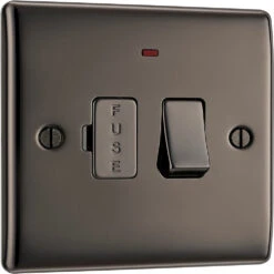 BG Nexus Metal Black Nickel 13A Switched Spur With Neon NBN52 -RS Electrical Supplies Nexus Metal Black Nickel 13A Switched Spur Neon NBN52 Available From RS Electrical left
