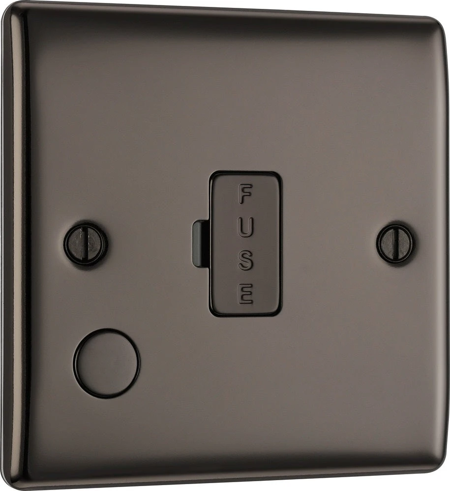 BG Nexus Metal Black Nickel 13A Unswitched Spur With Flex NBN55 4 BG Nexus Metal Black Nickel 13A Unswitched Spur With Flex NBN55 - Image 2