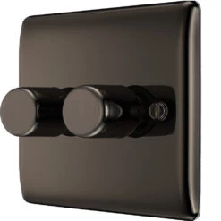 BG Nexus Metal Black Nickel 2G Dimmer Switch NBN82 8 BG Nexus Metal Black Nickel 2G Dimmer Switch NBN82 -RS Electrical Supplies Nexus Metal Black Nickel Dimmer Switch 2G NBN82 Available From RS Electrical right