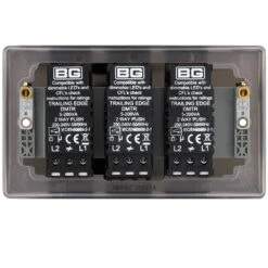 BG Nexus Metal Black Nickel 3G Dimmer Switch NBN83 -RS Electrical Supplies Nexus Metal Black Nickel Dimmer Switch 3G NBN83 Available From RS Electrical back