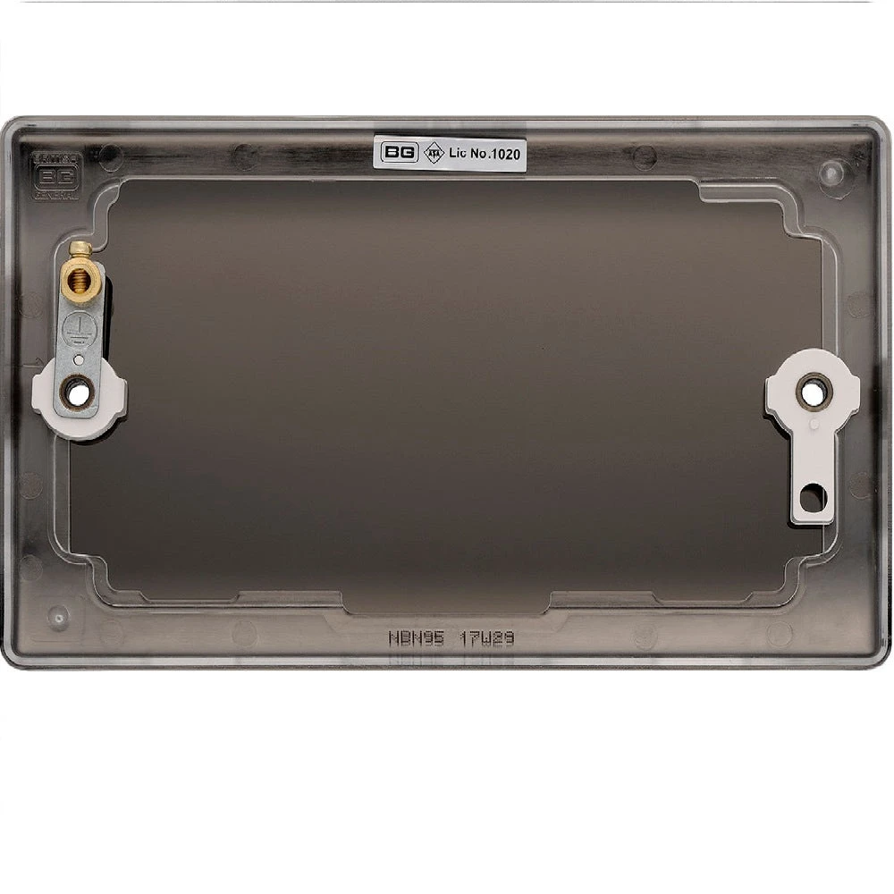 BG Nexus Metal Black Nickel Double Blank Plate NBN95 7 BG Nexus Metal Black Nickel Double Blank Plate NBN95 - Image 5