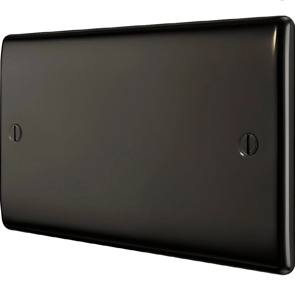 BG Nexus Metal Black Nickel Double Blank Plate NBN95 5 BG Nexus Metal Black Nickel Double Blank Plate NBN95 - Image 3