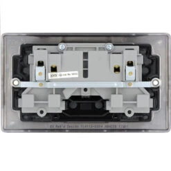 BG Nexus Metal Black Nickel 13A Double Socket NBN22B 11 BG Nexus Metal Black Nickel 13A Double Socket NBN22B -RS Electrical Supplies Nexus Metal Black Nickel Double Socket NBN22B Available From RS Electrical back