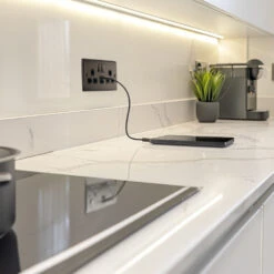 BG Nexus Metal Black Nickel 13A Double USB Socket With 12W A+C Ports NBN22UAC12B -RS Electrical Supplies Nexus Metal Black Nickel Double USB Socket NBN22UAC12B Available From RS Electrical kitchen