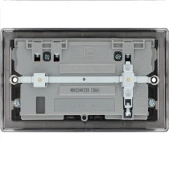 BG Nexus Metal Black Nickel 13A Double USB Socket With 22W A+C Ports NBN22UAC22B -RS Electrical Supplies Nexus Metal Black Nickel Double USB Socket NBN22UAC22B Available From RS Electrical back