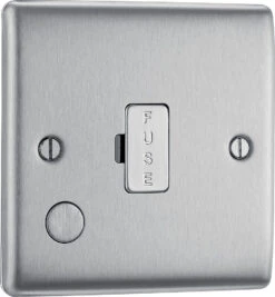 BG Nexus Metal Brushed Steel 13A Unswitched Spur With Flex NBS55 7 BG Nexus Metal Brushed Steel 13A Unswitched Spur With Flex NBS55 -RS Electrical Supplies Nexus Metal Brushed Steel 13A Unswitched Spur Flex Outlet NBS55 Left Available From RS Electrical